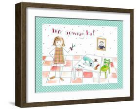 My Sewing Kit-Effie Zafiropoulou-Framed Giclee Print