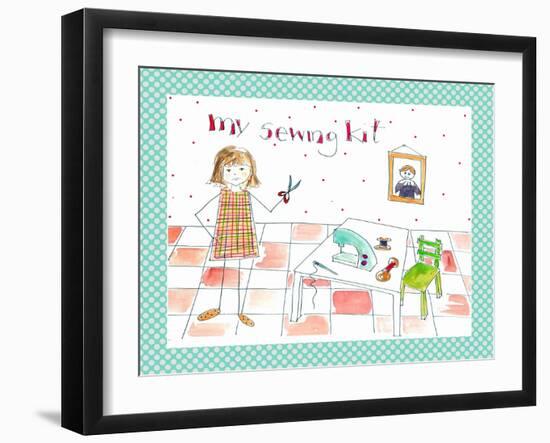 My Sewing Kit-Effie Zafiropoulou-Framed Giclee Print