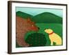 My Stomach Likes To Growl Yellow-Stephen Huneck-Framed Giclee Print