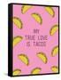 My True Love Is Tacos-null-Framed Stretched Canvas