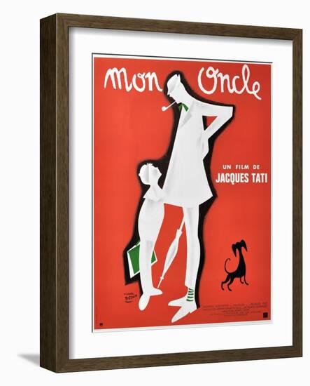 My Uncle, 1958, "Mon Oncle" Directed by Jacques Tati-null-Framed Premium Giclee Print