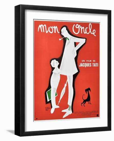 My Uncle, 1958, "Mon Oncle" Directed by Jacques Tati-null-Framed Premium Giclee Print