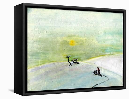 My Wheelbarrow and the Snow Tiger, 2004-Gigi Sudbury-Framed Stretched Canvas