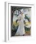 My Wife, Emeline, in a Garden-Edmund Charles Tarbell-Framed Giclee Print