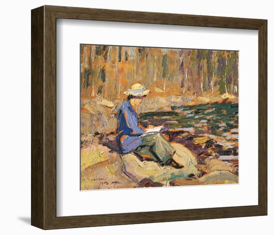 My Wife, Sackville River-Arthur Lismer-Framed Premium Giclee Print