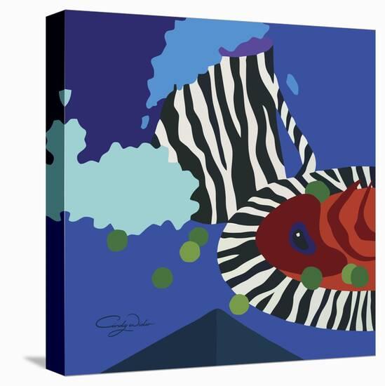 My Zebra Dinner Set-Cindy Wider-Stretched Canvas