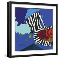 My Zebra Dinner Set-Cindy Wider-Framed Giclee Print