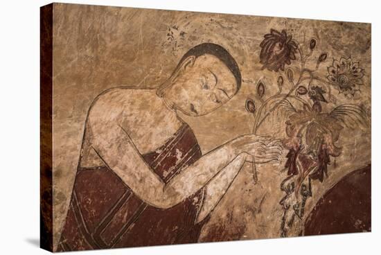 Myanmar, Bagan. Ancient Artwork in a Buddhist Temple-Jaynes Gallery-Stretched Canvas