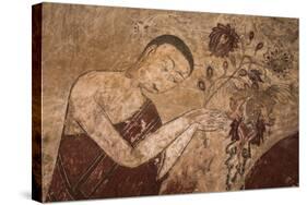 Myanmar, Bagan. Ancient Artwork in a Buddhist Temple-Jaynes Gallery-Stretched Canvas