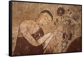 Myanmar, Bagan. Ancient Artwork in a Buddhist Temple-Jaynes Gallery-Framed Stretched Canvas