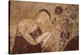 Myanmar, Bagan. Ancient Artwork in a Buddhist Temple-Jaynes Gallery-Stretched Canvas