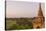 Myanmar. Bagan. Dawn over the Plains of Bagan-Inger Hogstrom-Stretched Canvas