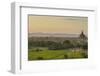 Myanmar. Bagan. Horse Carts and Cattle Walk the Roads at Sunset-Inger Hogstrom-Framed Photographic Print