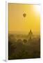 Myanmar. Bagan. Hot Air Balloons Rising over the Temples of Bagan-Inger Hogstrom-Framed Premium Photographic Print