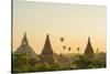 Myanmar. Bagan. Hot Air Balloons Rising over the Temples of Bagan-Inger Hogstrom-Stretched Canvas