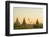 Myanmar. Bagan. Hot Air Balloons Rising over the Temples of Bagan-Inger Hogstrom-Framed Photographic Print