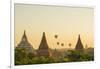 Myanmar. Bagan. Hot Air Balloons Rising over the Temples of Bagan-Inger Hogstrom-Framed Photographic Print