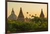 Myanmar. Bagan. Hot Air Balloons Rising over the Temples of Bagan-Inger Hogstrom-Framed Premium Photographic Print