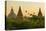 Myanmar. Bagan. Hot Air Balloons Rising over the Temples of Bagan-Inger Hogstrom-Stretched Canvas