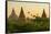 Myanmar. Bagan. Hot Air Balloons Rising over the Temples of Bagan-Inger Hogstrom-Framed Stretched Canvas