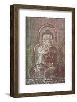 Myanmar. Bagan. Htilominlo Temple. Mural of the Buddha-Inger Hogstrom-Framed Photographic Print