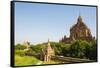 Myanmar. Bagan. Htilominlo Temple-Inger Hogstrom-Framed Stretched Canvas