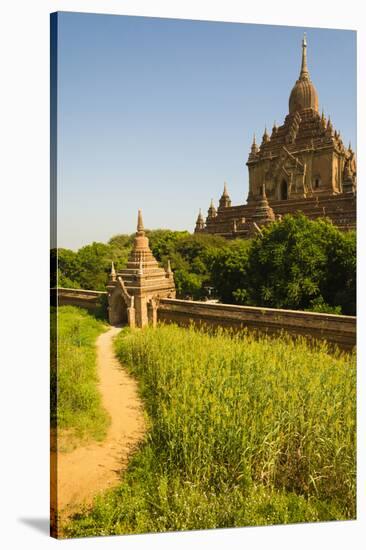 Myanmar. Bagan. Htilominlo Temple-Inger Hogstrom-Stretched Canvas