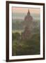 Myanmar. Bagan. Landscape of the Temples of Bagan at Sunrise-Inger Hogstrom-Framed Premium Photographic Print