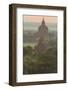 Myanmar. Bagan. Landscape of the Temples of Bagan at Sunrise-Inger Hogstrom-Framed Photographic Print