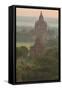 Myanmar. Bagan. Landscape of the Temples of Bagan at Sunrise-Inger Hogstrom-Framed Stretched Canvas