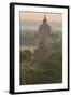 Myanmar. Bagan. Landscape of the Temples of Bagan at Sunrise-Inger Hogstrom-Framed Photographic Print