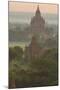 Myanmar. Bagan. Landscape of the Temples of Bagan at Sunrise-Inger Hogstrom-Mounted Photographic Print