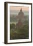 Myanmar. Bagan. Landscape of the Temples of Bagan at Sunrise-Inger Hogstrom-Framed Photographic Print