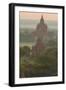 Myanmar. Bagan. Landscape of the Temples of Bagan at Sunrise-Inger Hogstrom-Framed Photographic Print