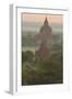 Myanmar. Bagan. Landscape of the Temples of Bagan at Sunrise-Inger Hogstrom-Framed Photographic Print