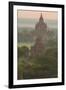 Myanmar. Bagan. Landscape of the Temples of Bagan at Sunrise-Inger Hogstrom-Framed Photographic Print