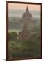 Myanmar. Bagan. Landscape of the Temples of Bagan at Sunrise-Inger Hogstrom-Framed Photographic Print