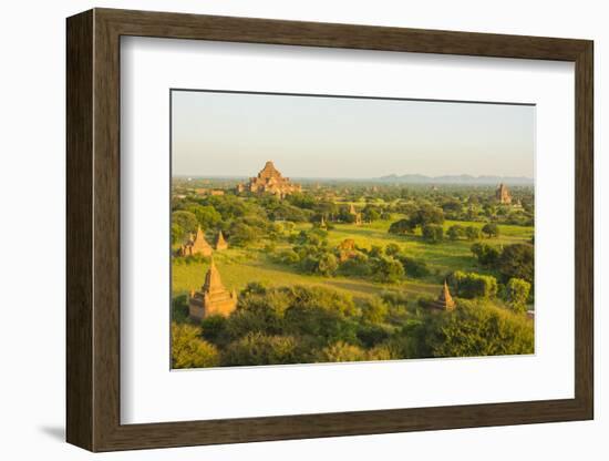 Myanmar. Bagan. Light over the Plains of Bagan and Dhammayangyi Temple-Inger Hogstrom-Framed Photographic Print