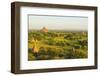 Myanmar. Bagan. Light over the Plains of Bagan and Dhammayangyi Temple-Inger Hogstrom-Framed Photographic Print