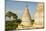 Myanmar. Bagan. Minochantha Stupa Group and Palm Trees Beyond-Inger Hogstrom-Mounted Photographic Print