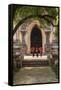 Myanmar, Bagan. Novice Monks in Front of Temple-Jaynes Gallery-Framed Stretched Canvas