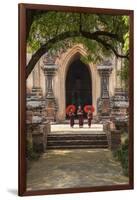 Myanmar, Bagan. Novice Monks in Front of Temple-Jaynes Gallery-Framed Photographic Print