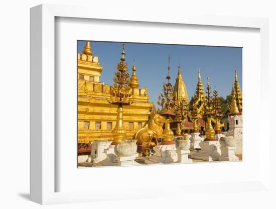 Myanmar. Bagan. Nyaung U. Shwezigon Pagoda-Inger Hogstrom-Framed Photographic Print