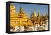 Myanmar. Bagan. Nyaung U. Shwezigon Pagoda-Inger Hogstrom-Framed Stretched Canvas