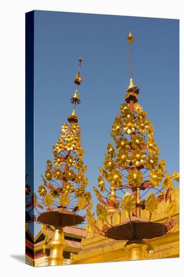 Myanmar. Bagan. Nyaung U. Shwezigon Pagoda-Inger Hogstrom-Stretched Canvas