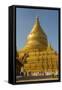 Myanmar. Bagan. Nyaung U. Shwezigon Pagoda-Inger Hogstrom-Framed Stretched Canvas