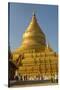 Myanmar. Bagan. Nyaung U. Shwezigon Pagoda-Inger Hogstrom-Stretched Canvas