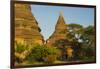 Myanmar. Bagan. Red Brick Temple Glows in the Late Afternoon Light-Inger Hogstrom-Framed Photographic Print