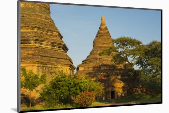 Myanmar. Bagan. Red Brick Temple Glows in the Late Afternoon Light-Inger Hogstrom-Mounted Photographic Print