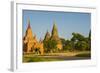 Myanmar. Bagan. Red Brick Temple Glows in the Late Afternoon Light-Inger Hogstrom-Framed Photographic Print